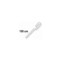 Tige anti-dégondable 4 x 4 en aluminium blanc 1m50.