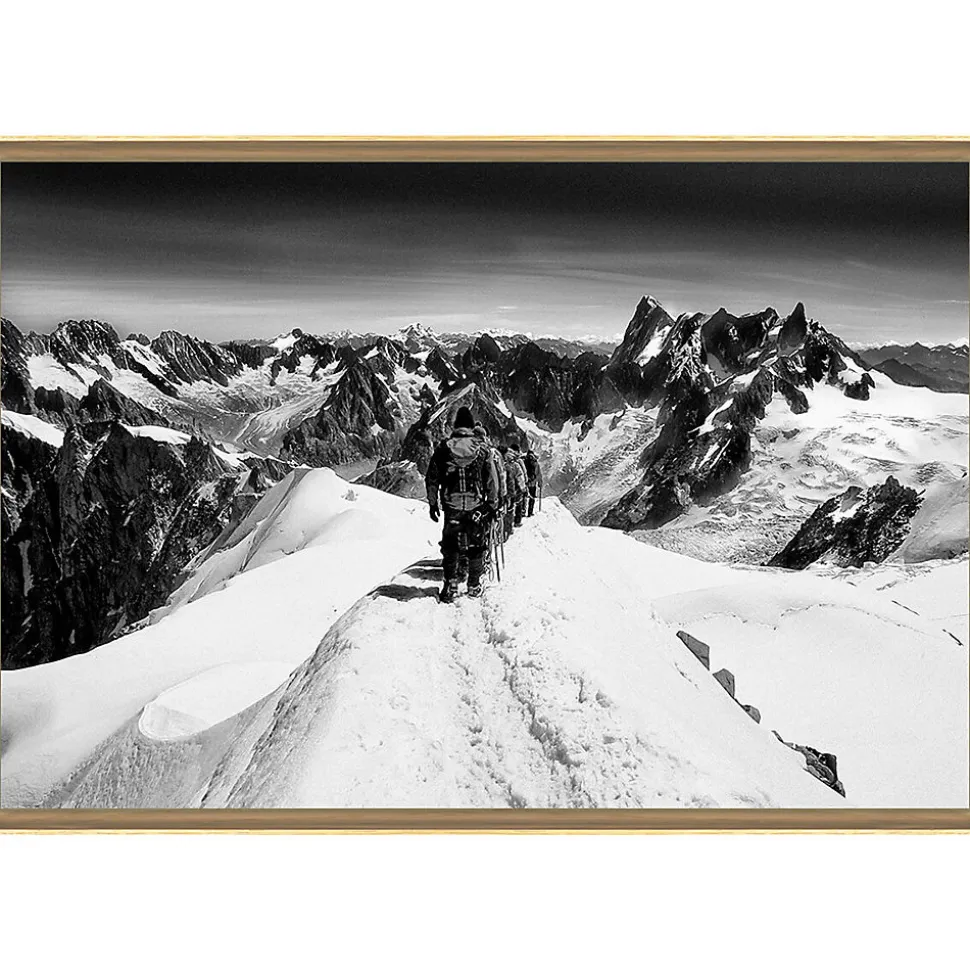 Tirage encadré sur verre synthétique mont-blanc 90x60 cm Fabriqué en France