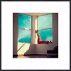 Tirage sous-verre encadré room with a view 60x60 cm Fabriqué en France