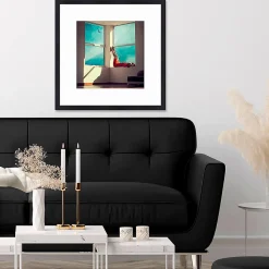 Tirage sous-verre encadré room with a view 60x60 cm Fabriqué en France
