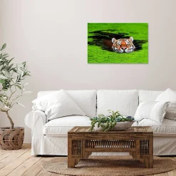 Tirage sur aluminium green swim 90x60 cm Fabriqué en France