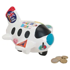 Tirelire en céramique avion de voyage