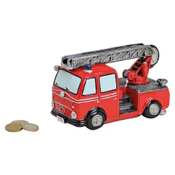 Tirelire en céramique camion de pompier