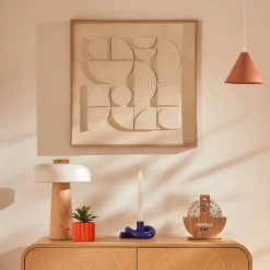 Toile 3D Catalina blanc 60x60cm - Atmosphera