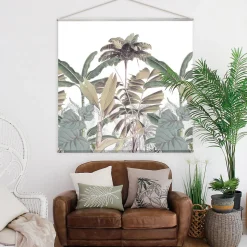 Toile décoration murale imprimée panorama (150x150 cm - Blanc)