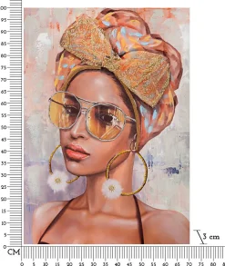 Toile décorative fait main Jennifer 70x30x100 cm
