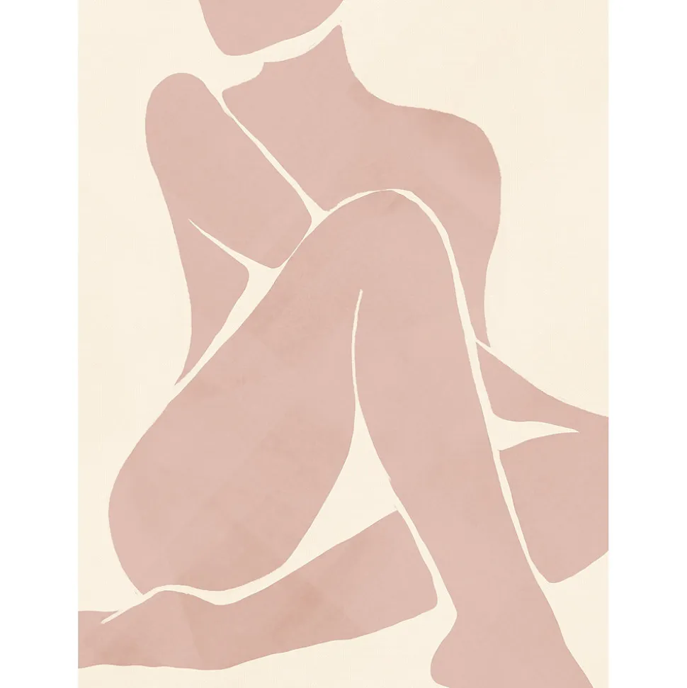 Toile dessin silhouette femme 60 x 90 cm