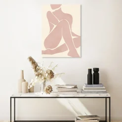 Toile dessin silhouette femme 60 x 90 cm