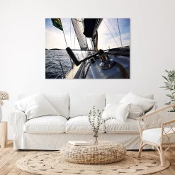Toile imprimée bateau Dada Art 100x140 cm