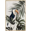 Toile imprimée botanica toucan l.60 x H.90 cm