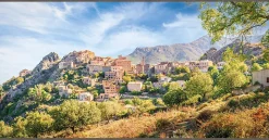 Toile imprimée Corsica montée sur châssis bois en pin 50x100 cm