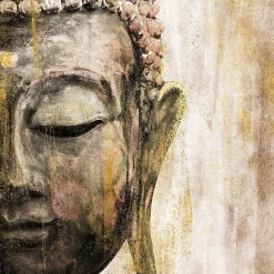 Toile imprimée couleur Bouddha Dada Art orientation portrait l.50 x H.50 x ép.3 cm