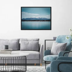 Toile imprimée encadrée Baie montée sur châssis bois en pin 60x80 cm