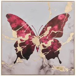 Toile imprimée encadrée Hilo 60x60cm- Gris- Atmosphera