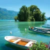 Toile imprimée Lac d'Annecy Dada Art montée sur châssis bois en pin 60x80 cm