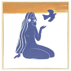 Toile imprimée Melody 45x45cm bleu - Atmosphera