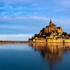 Toile imprimée Mont St Michel Landscape 60X90 montée sur châssis bois en pin 60x90 cm