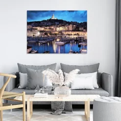 Toile imprimée Notre Dame dans la nuit Dada Art montée sur châssis bois en pin 100x140 cm