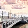 Toile imprimée pont de Paris Dada Art montée sur châssis bois en pin 60x80 cm