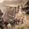 Toile imprimée rochers côtes l.100 x H.140 cm
