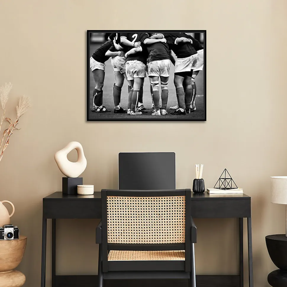 Toile imprimée Rugby montée sur châssis bois en pin 60x80 cm