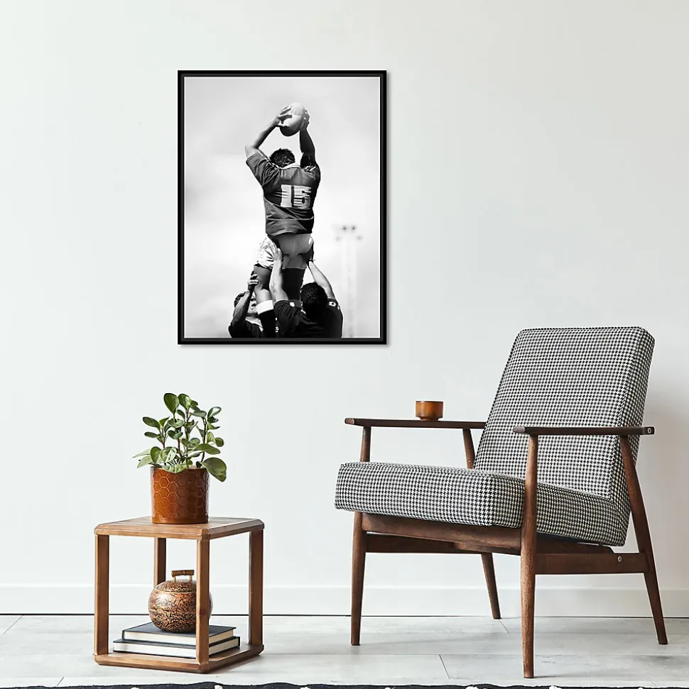 Toile imprimée Scrum montée sur châssis bois en pin 60x80 cm