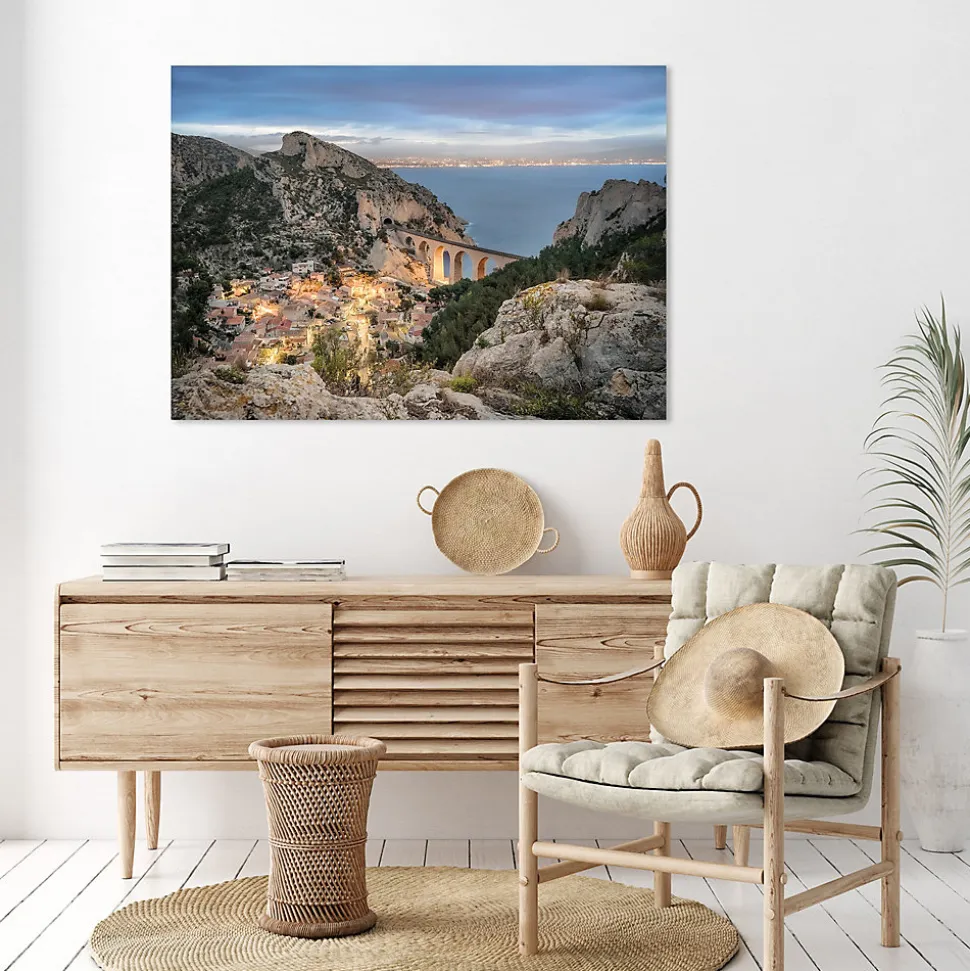 Toile imprimée Vallon Des Corbières Dada Art montée sur châssis bois en pin 100x140 cm