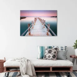 Toile ponton coucher de soleil 70 x 100 cm Dada Art