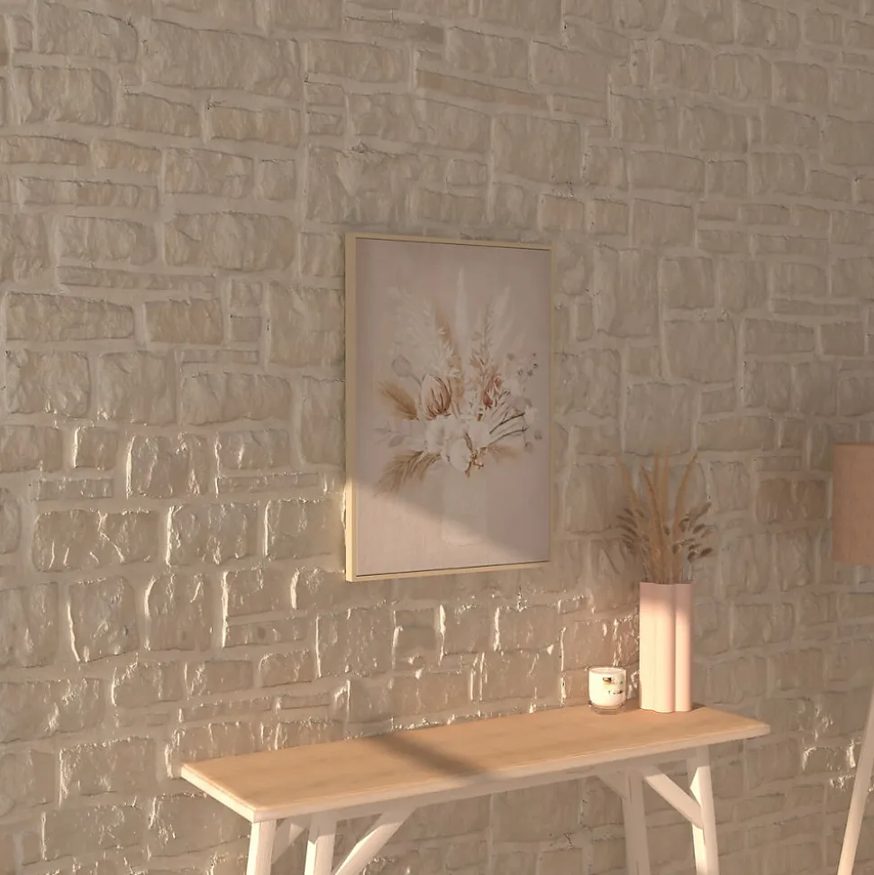 Toile Tida - bois - 50x70 cm - Atmosphera