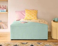 Topaze - pouf - en velours texturé - Best Mobilier