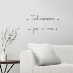 Tout commence par un rêve - Sculpture fil de fer 50-60 cm - Bijoux de mur