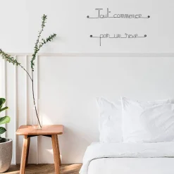 Tout commence par un rêve - Sculpture fil de fer 50-60 cm - Bijoux de mur