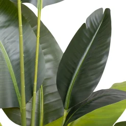Traveller Banana 210 - Plante artificielle décorative de bananier tropical H210 cm pour l'intérieur et l'extérieur avec pot Beige
