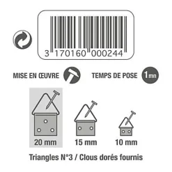 Triangle N°3 avec pointes vendu par 7 pièces