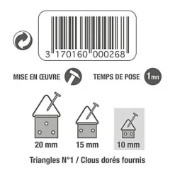 Triangle N°2 avec pointes vendu par 8 pièces