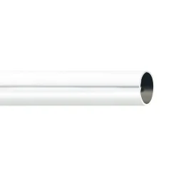 Tringle à rideau métal diamètre 20 mm (250 cm - Blanc)