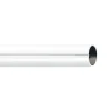 Tringle à rideau métal diamètre 20 mm (200 cm - Blanc)