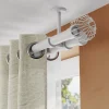 Tringle à rideau Anafi métal blanc mat Ø28 x L.200cm GoodHome