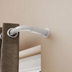 Tringle à rideau Anafi métal blanc mat Ø28 x L.200cm GoodHome
