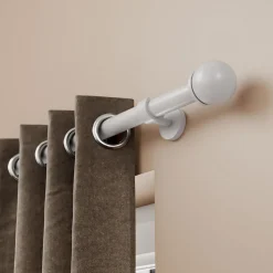 Tringle à rideau Anafi métal blanc mat Ø28 x L.150cm GoodHome