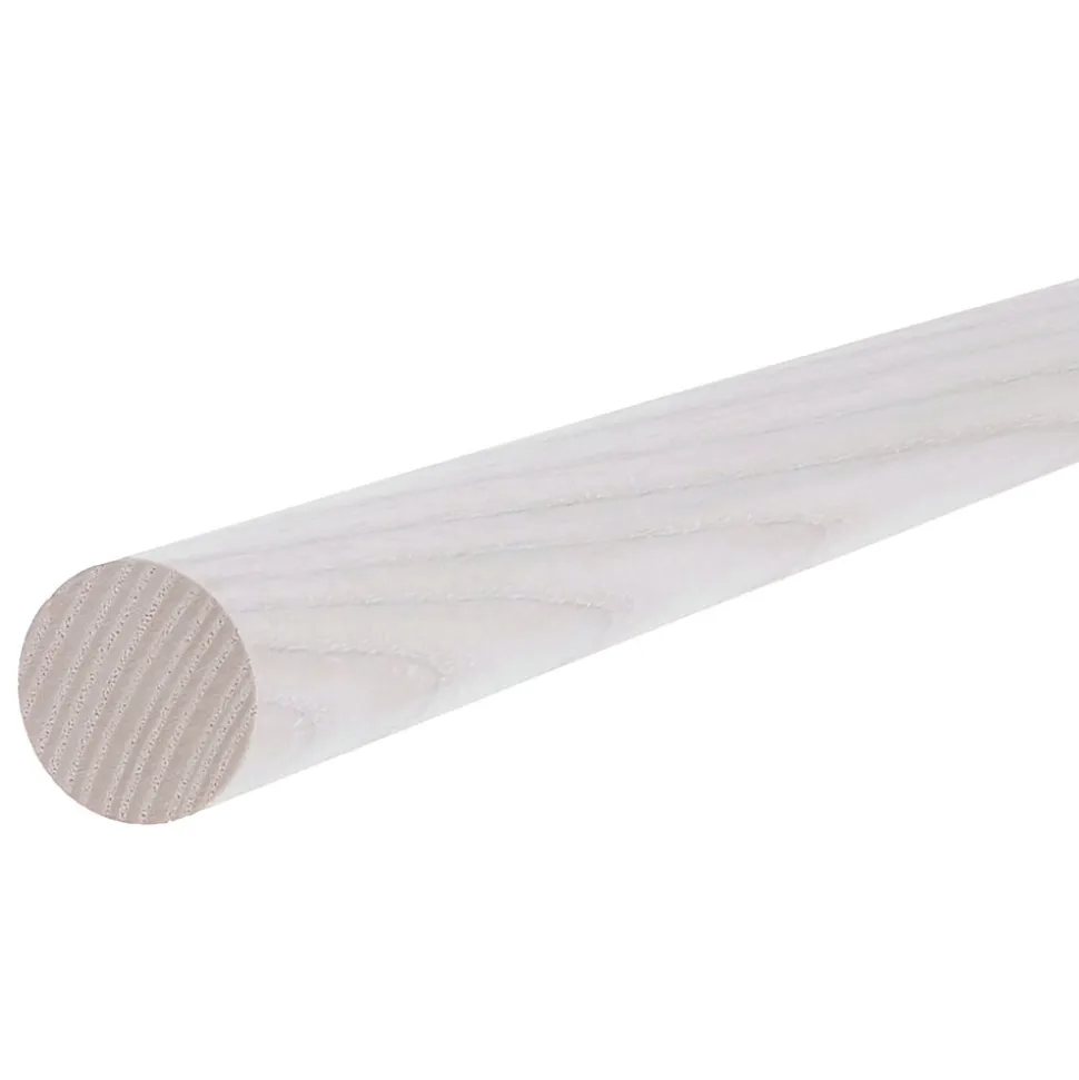Tringle à rideau Chalki bois de frêne blanc Ø28 x L.200cm GoodHome