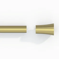 Tringle à rideau Elasa métal effet laiton doré satin Ø28 x L.150cm GoodHome