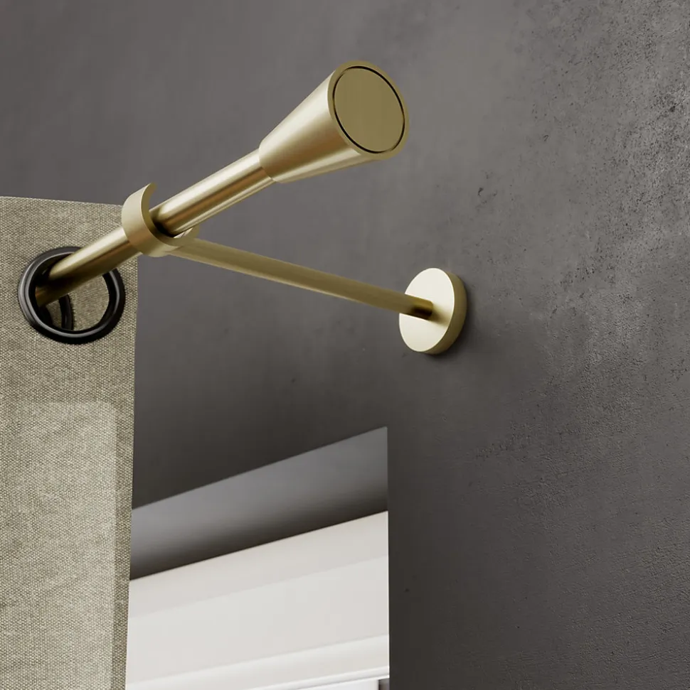 Tringle à rideau Elasa métal effet laiton doré Ø19 x L.200cm GoodHome