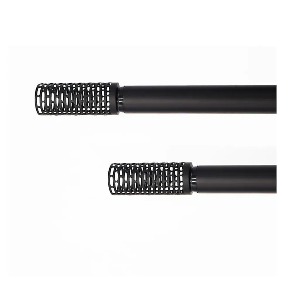 Tringle à Rideau, Extensible 1m20 à 2m10, Diamètre 25 à 28 mm, Noir, Contemporaine, Kit complet