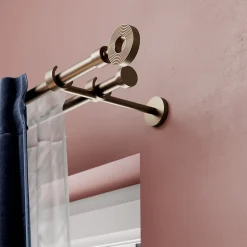 Tringle à rideau Kozani métal effet bronze cuivré Ø19 x L.250cm GoodHome