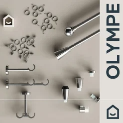 Tringle à rideau Kozani métal effet bronze cuivré Ø19 x L.200cm GoodHome
