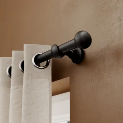 Tringle à rideau Lamia bois noir Ø28 x L.150cm GoodHome