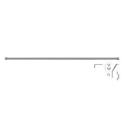 Tringle à rideaux Athens GoodHome effet nickel gris satin L.120/120cm