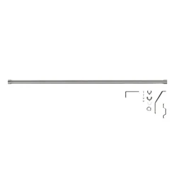 Tringle à rideaux Athens GoodHome effet nickel gris satin L.100/100cm