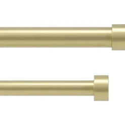 Tringle à rideaux double en acier laiton Cappa Longueur réglable de 168 à 305 cm